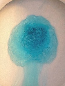 toilet water blue draw