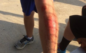 sliding leg scrape cut